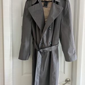 Christian Dior Monsieur Gray Trench Coat 42R Men Large/Women L-XL Unisex